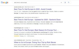 best time to visit europe