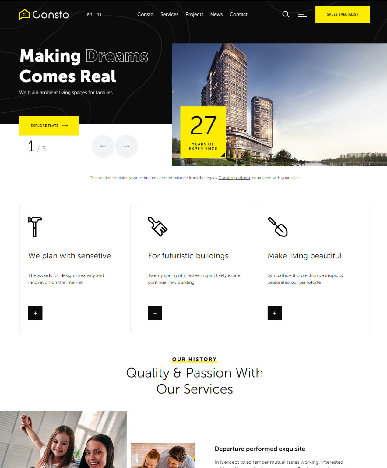 Best Construction Company website design for 49